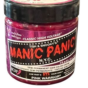 Manic Panic High Voltage Semi-Permanent Hair Color Cream PINK WARRIOR Vegan NEW‎
